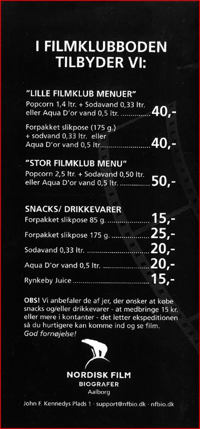 menu filmklub